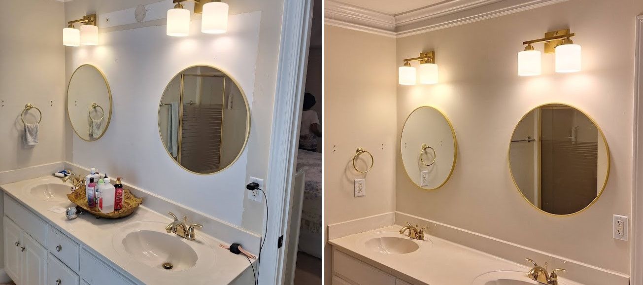 Wall Repair and Painting in Alpharetta, GA - before and after