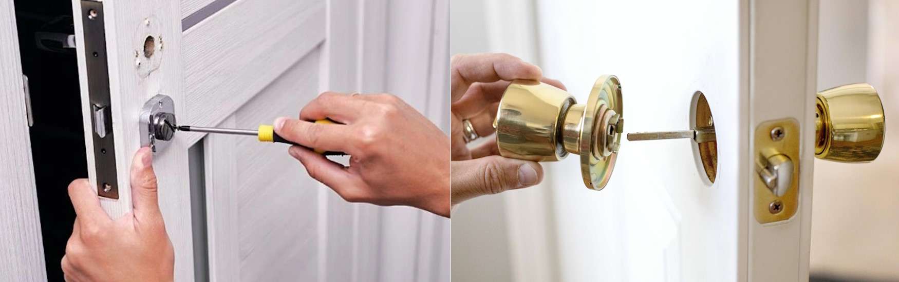Door lock and handle installation and replacement