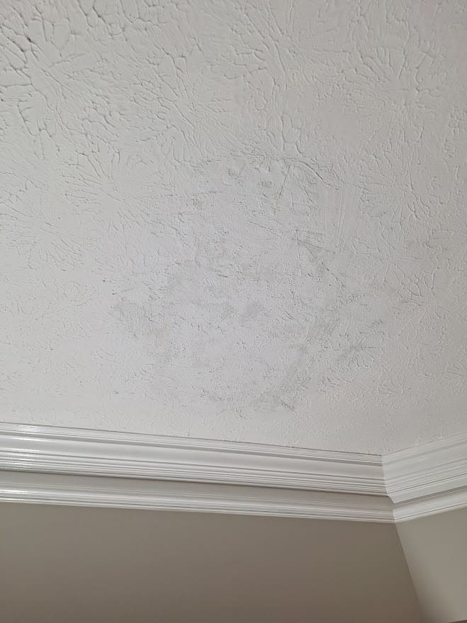 Finished seamless ceiling drywall repair Roswell GA