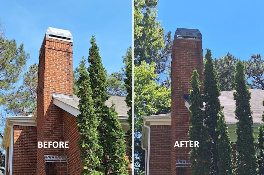 Chimney Repair in Dunwoody, GA: Before and After
