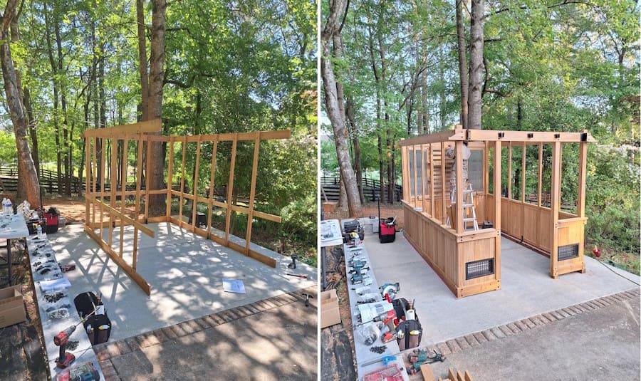 Greenhouse framing and panel installation by Handyman Expert