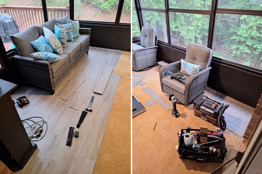 Professional laminate plank installation and trimming in Roswell GA by Handyman Expert
