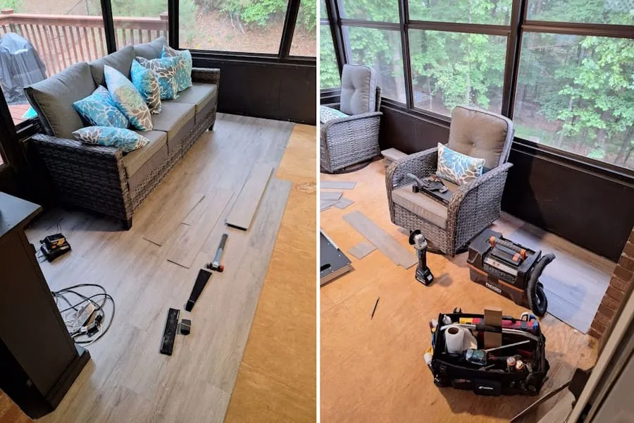 Professional laminate plank installation and trimming in Roswell GA by Handyman Expert
