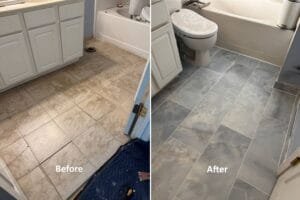 Bathroom Floor Tile Installation in Roswell, GA