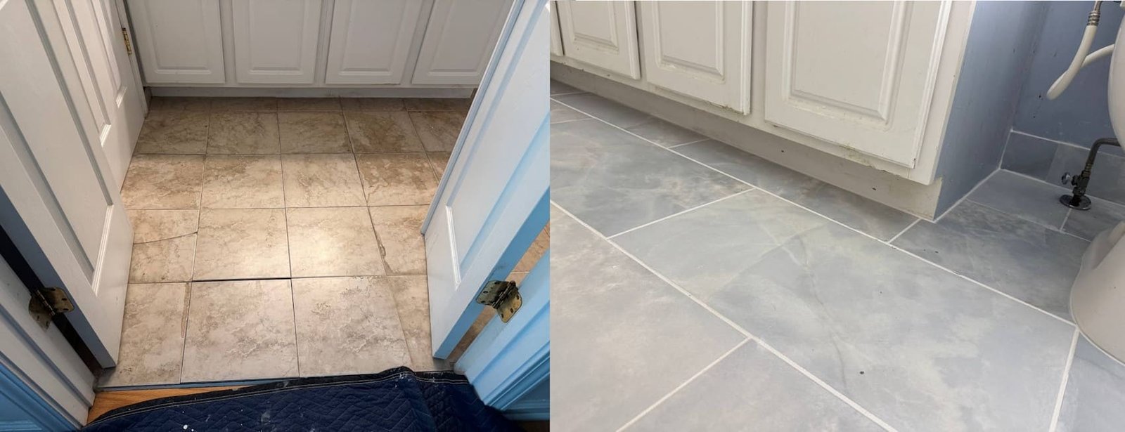 Bathroom floor tile installation in Roswell GA