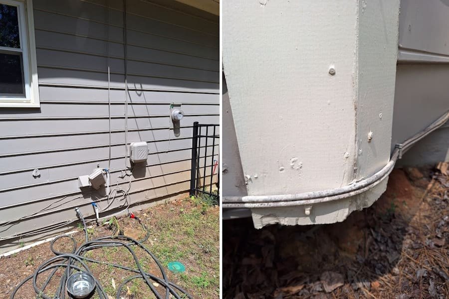 Fiber cement siding repair and exterior wood restoration in Marietta